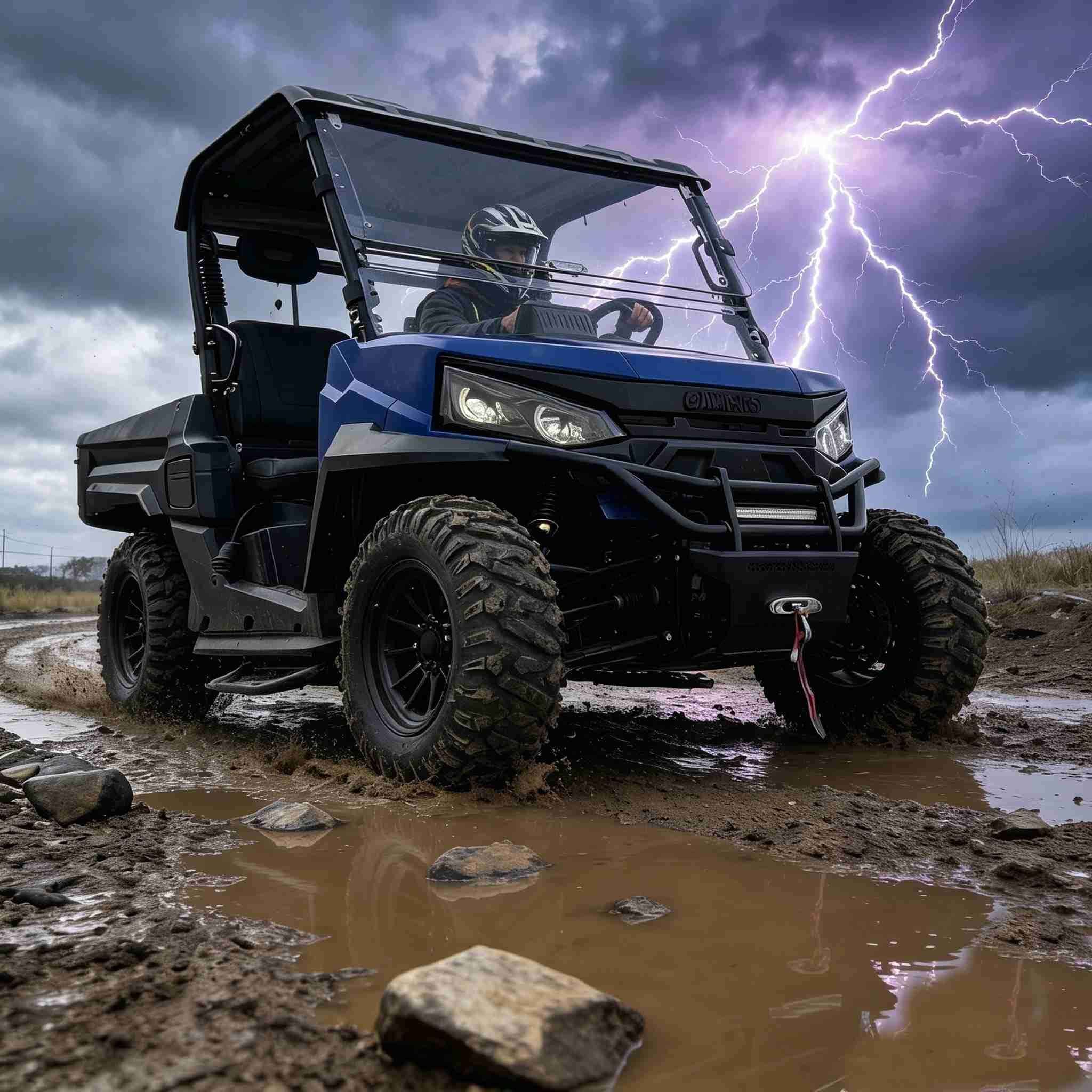10KW AC Motor 4WD UTV do SAM Fiach Leaba Dumpála 350kg Buaic 20KW