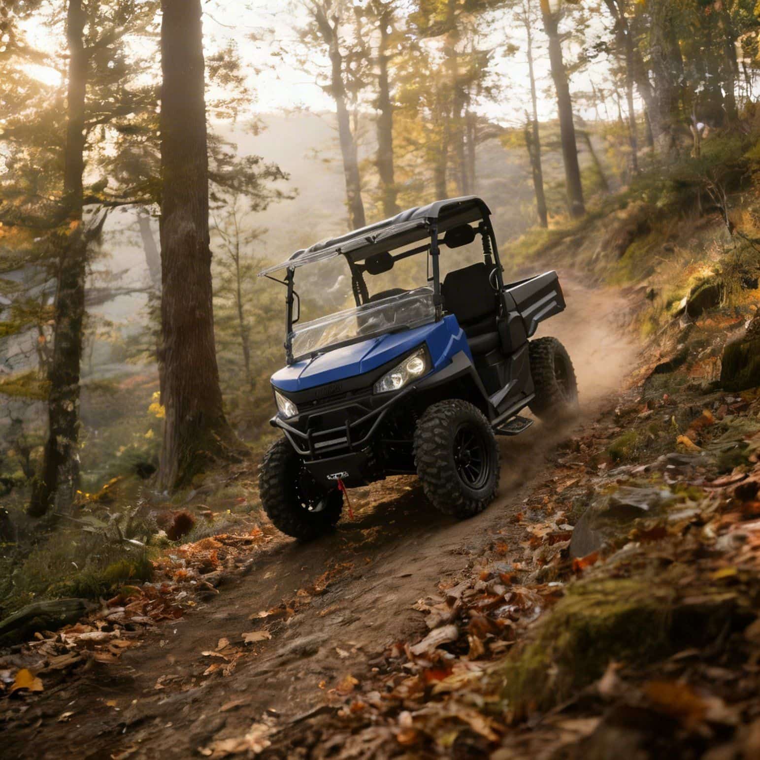 4WD UTV 73.6V 20KW Buaic-chumhacht 400A Rialaitheoir 350kg Dumpáil Leaba