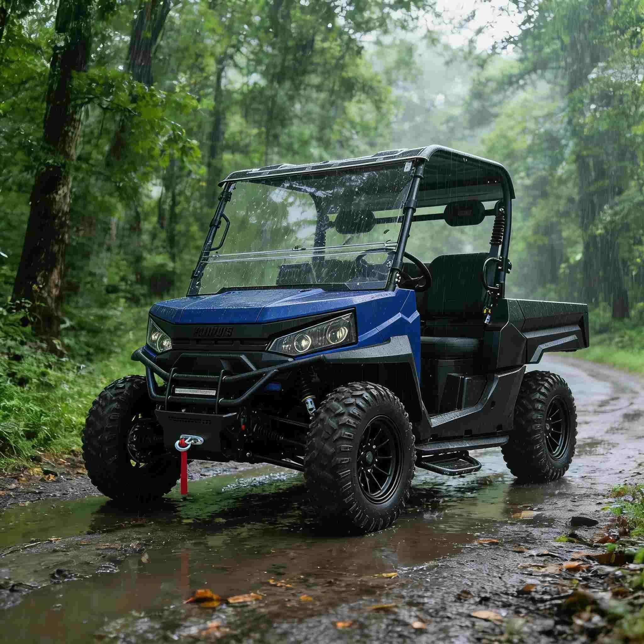 Leictreach UTV 4WD le haghaidh Fiach 20KW Peak Power 1000kg Tarraingthe